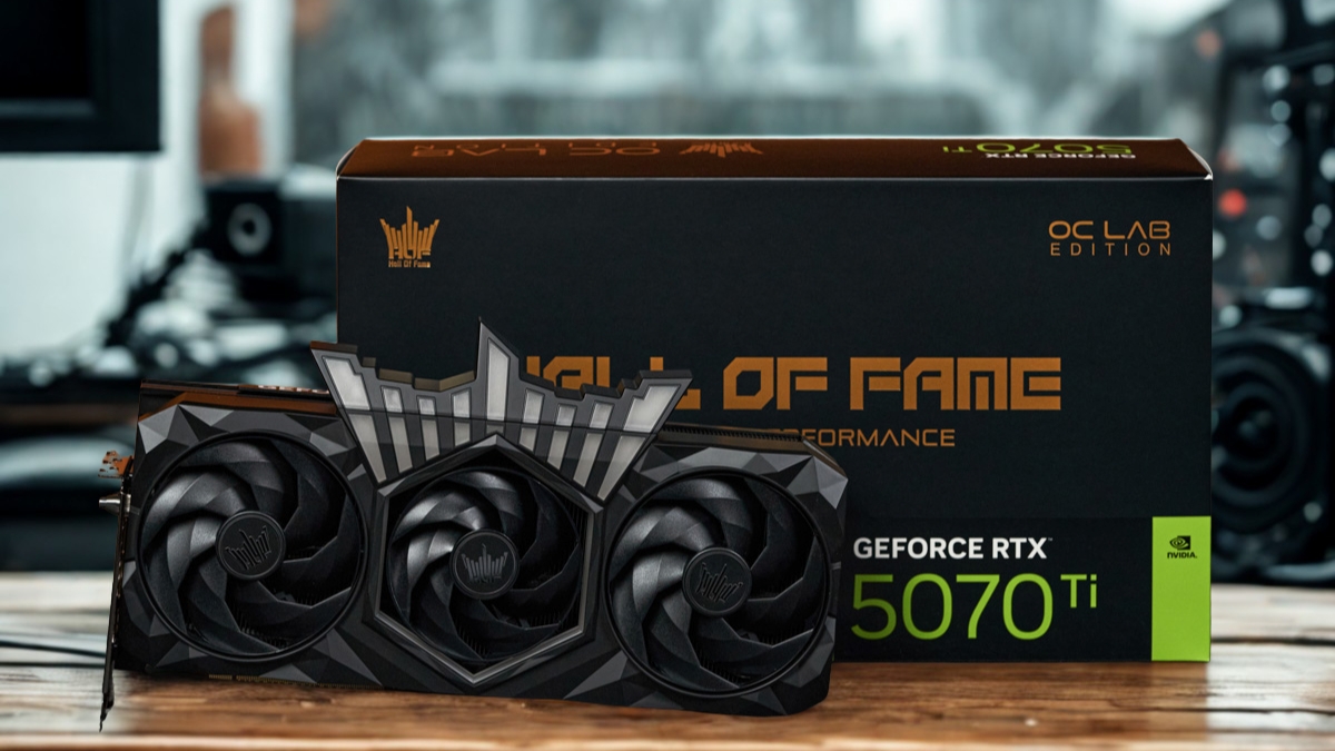 Trên tay RTX 5070 Ti HOF OC LAB Black Soul X: Card đồ họa hầm hố, RGB sáng bừng