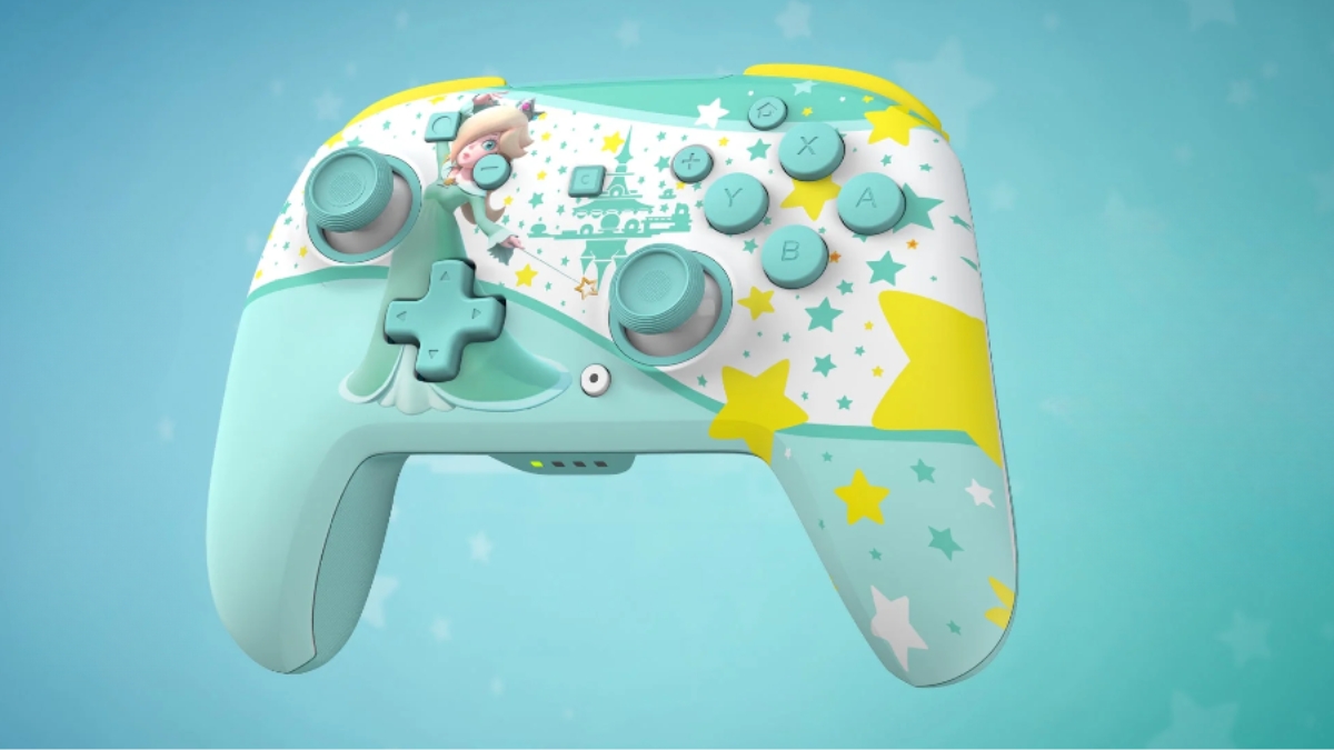 rên tay Turtle Beach Rematch với thiết kế Nintendo nổi bật.