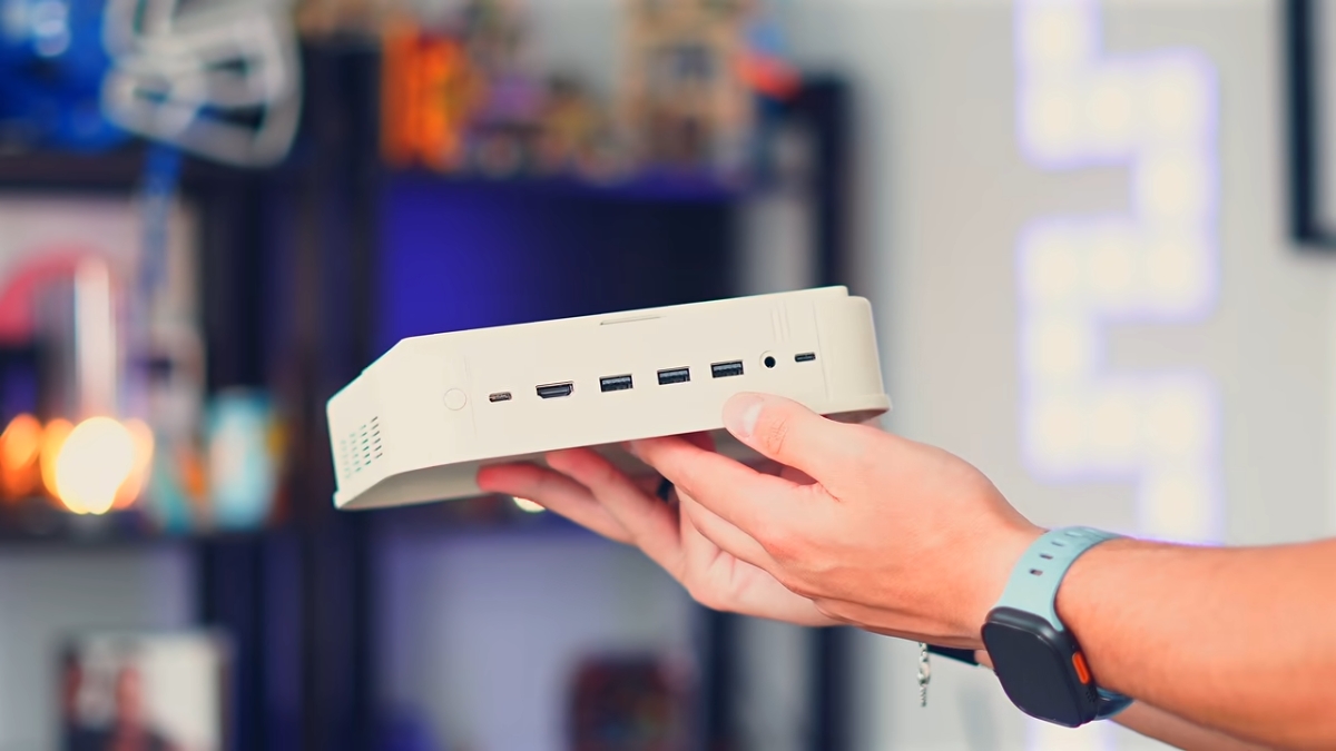 Trên tay Wokyis G7 với các cổng kết nối ở một cạnh của dock
