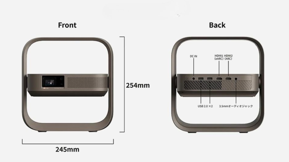 Trên tay XGIMI Elfin Flip 4K với hệ thống cổng kết nối đa dạng.