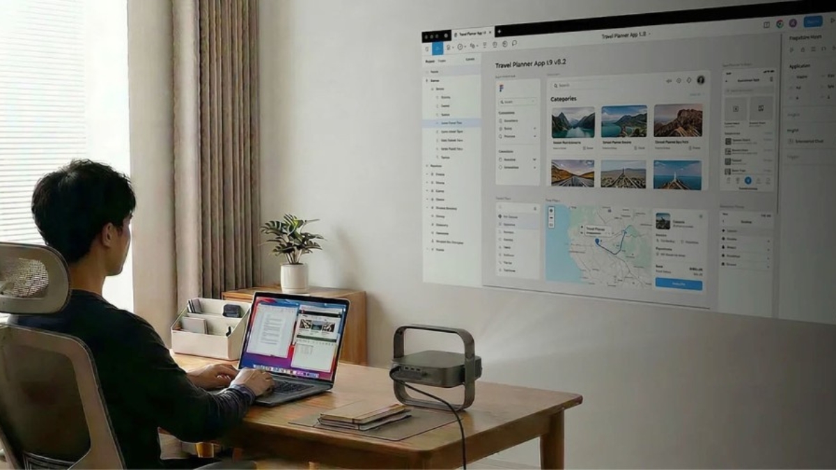 Trên tay XGIMI Elfin Flip 4K với thiết kế nhỏ gọn, phù hợp cho nhu cầu giải trí tại gia.