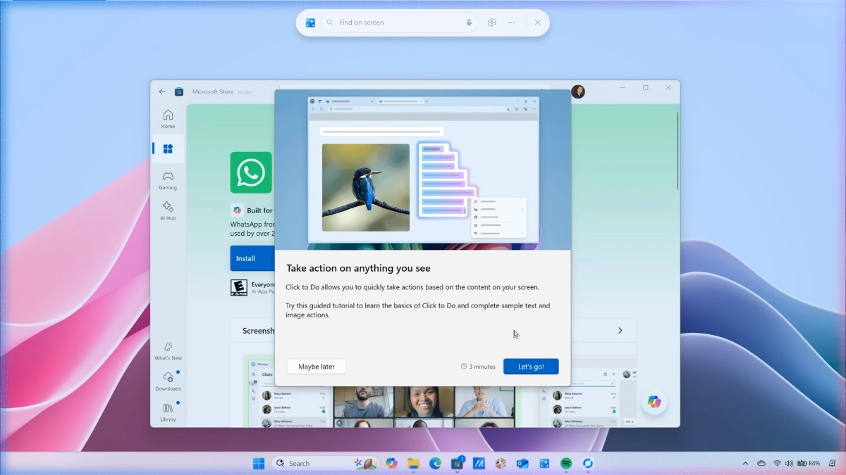Windows 11 25H2 vs 24H2 mở rộng tính năng AI với Windows Recall và Click to Do