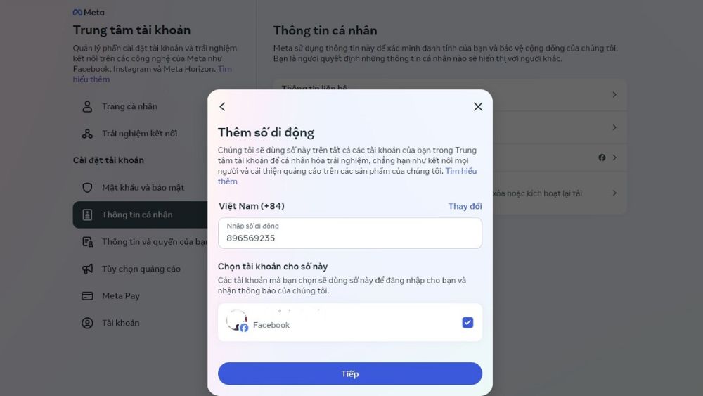 Lưu ý khi đổi số điện thoại trên Facebook