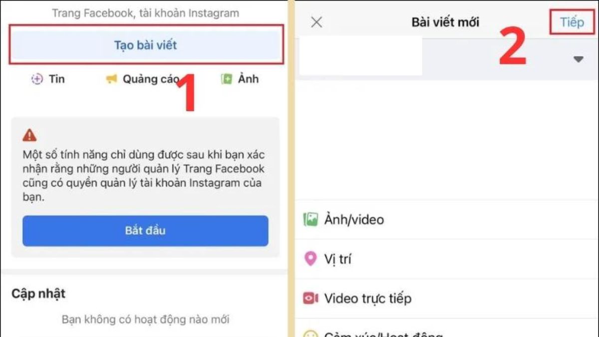 cách hẹn giờ đăng bài trên Fanpage Facebook bước 1