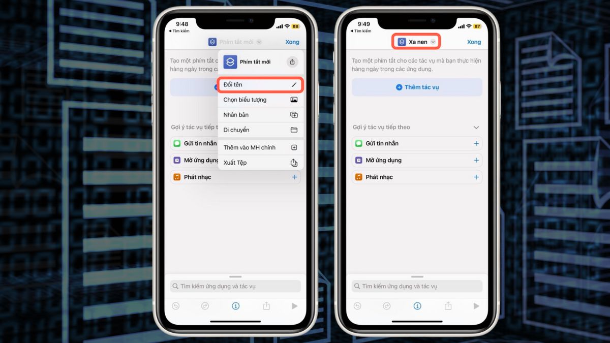 Cách sử dụng Shortcuts (Phím tắt) để mở file RAR trên iPhone bước 2