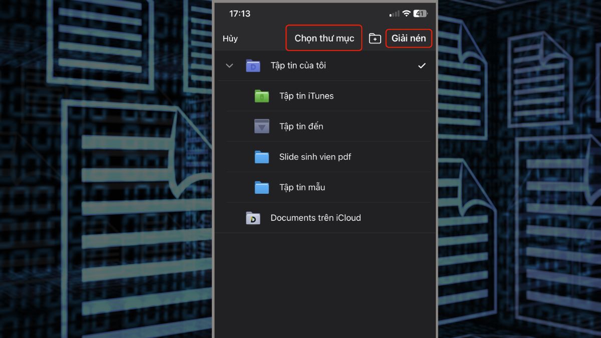 Cách mở file RAR trên iPhone bằng Documents bước 2