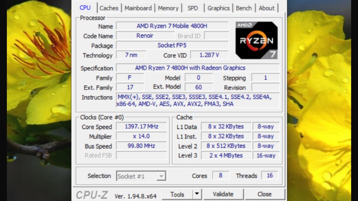 Kiểm tra main máy tính bằng phần mềm CPU-Z bước 4