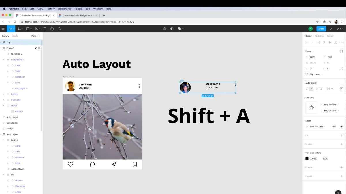 Cách tạo Auto Layout trong Figma bước 2
