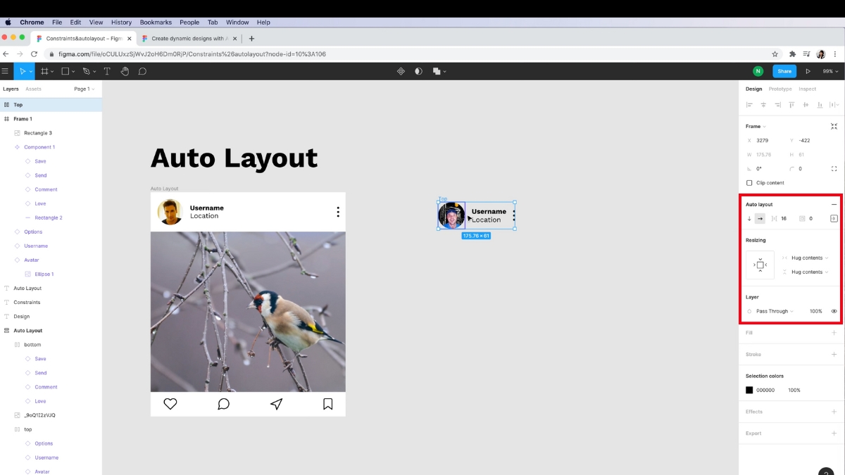 Cách tạo Auto Layout trong Figma bước 3