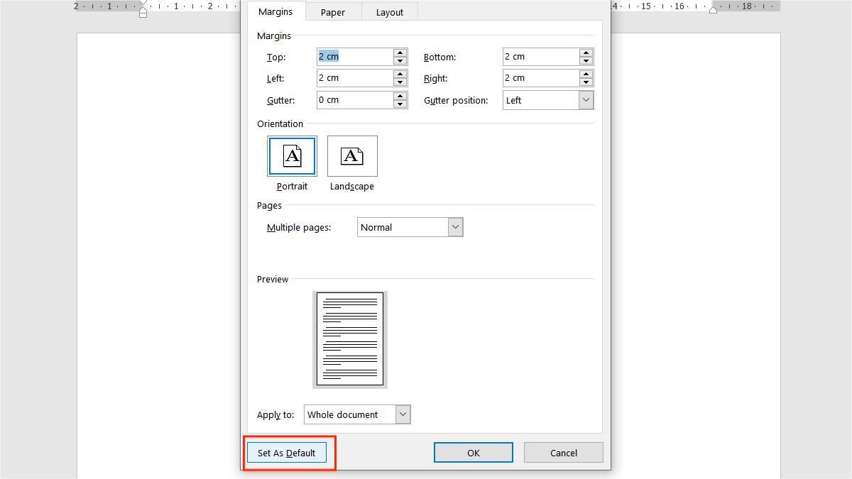 Cách căn lề trong Word 2