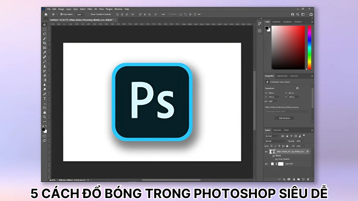 Hướng dẫn 5 cách đổ bóng trong Photoshop siêu dễ