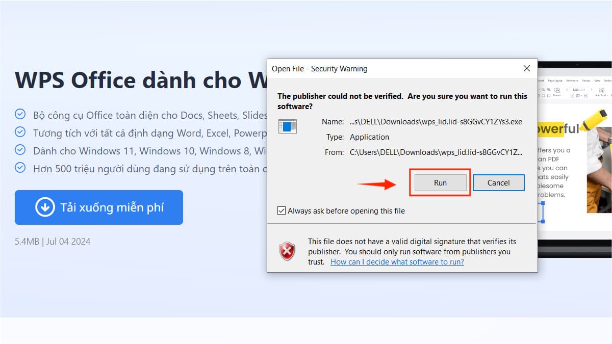 Cách gỡ bỏ WPS Office trên Win 10 và cài đặt lại bước 3