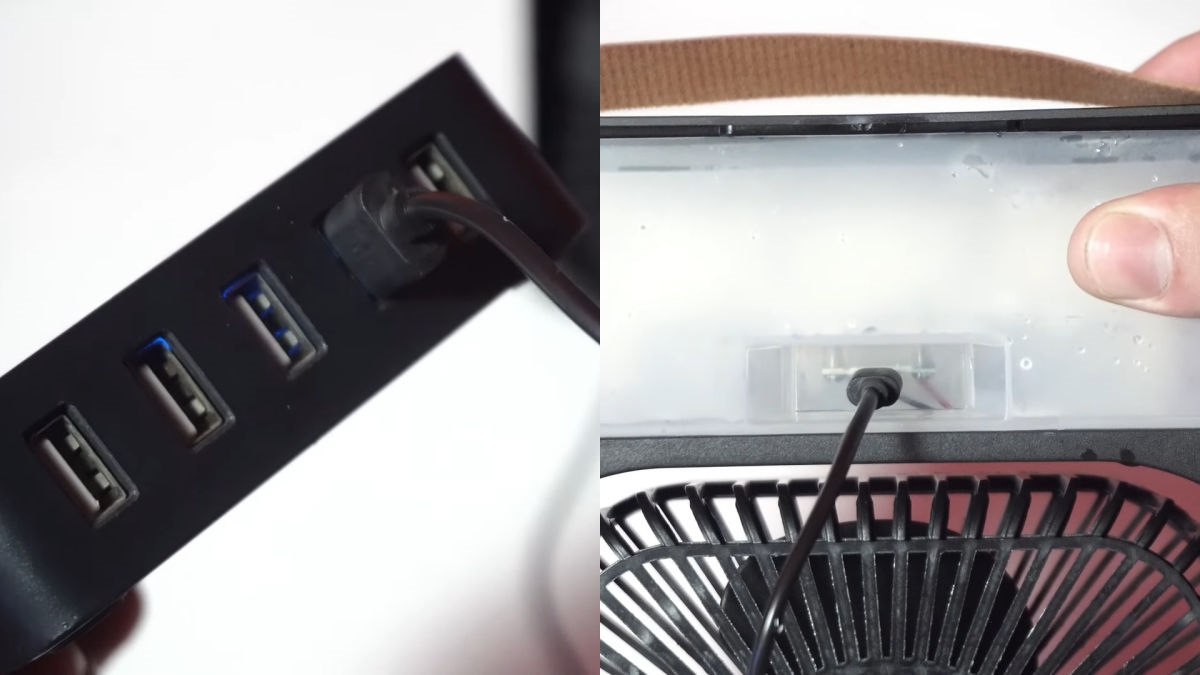 Cách sử dụng quạt hơi nước mini bước 1