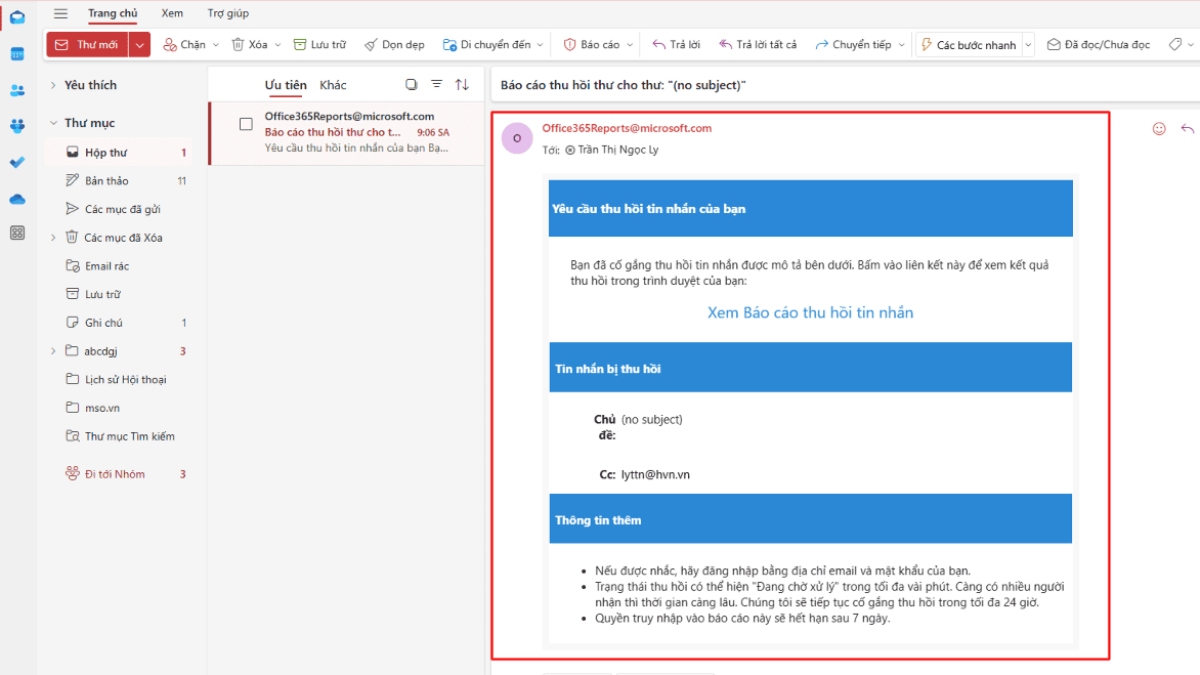 Có thể thu hồi email đã gửi và cách thu hồi email đã gửi
