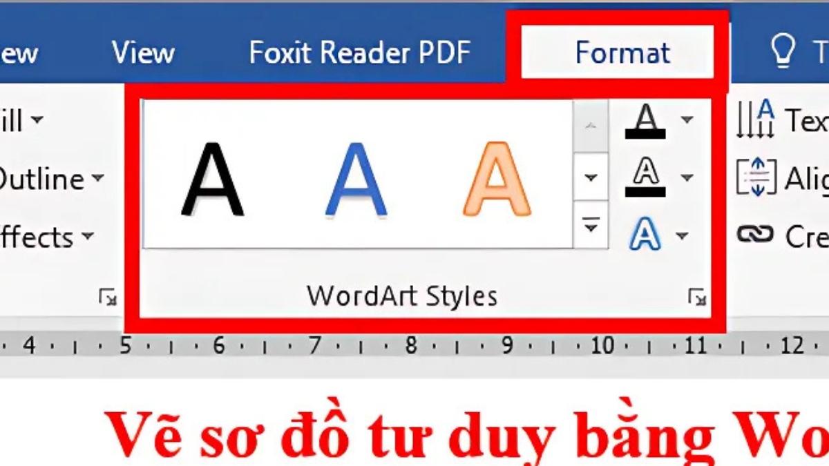 Cách vẽ sơ đồ tư duy trên Word bước 3.4