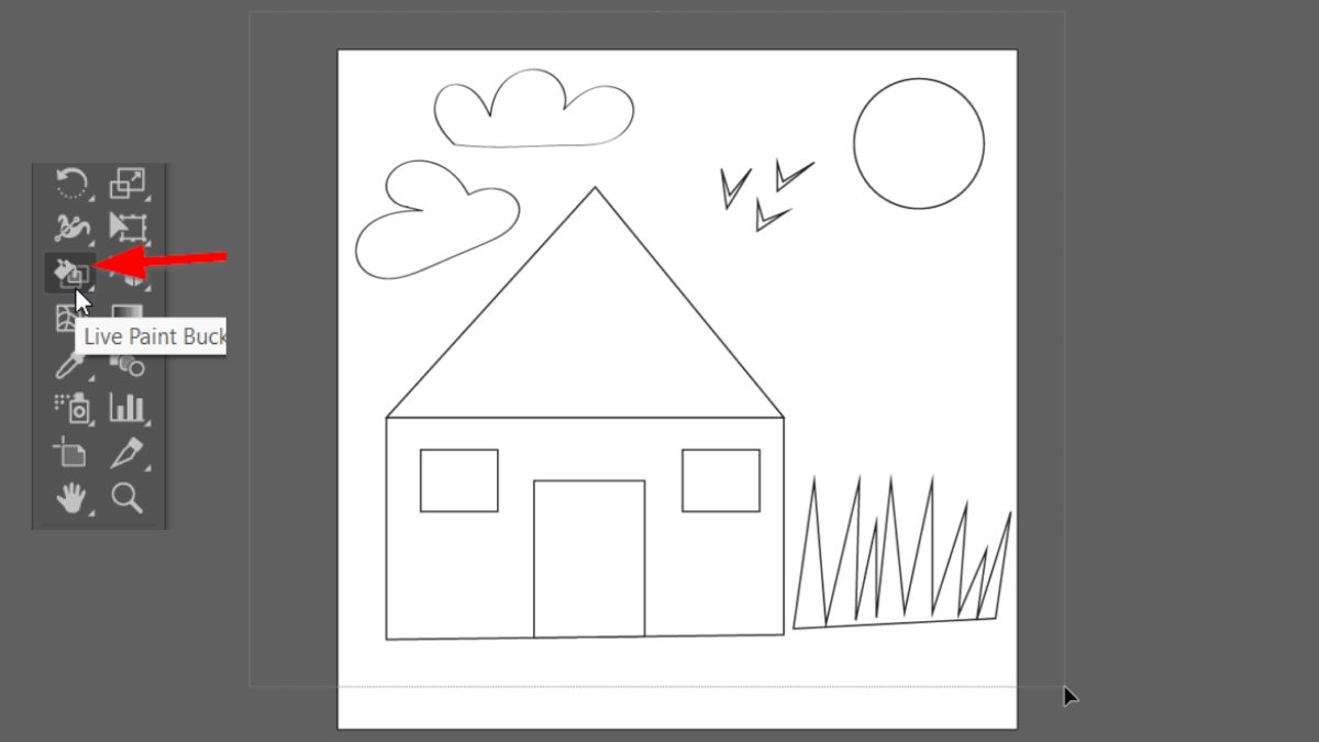 Đổ màu trong Illustrator bằng công cụ bước 3