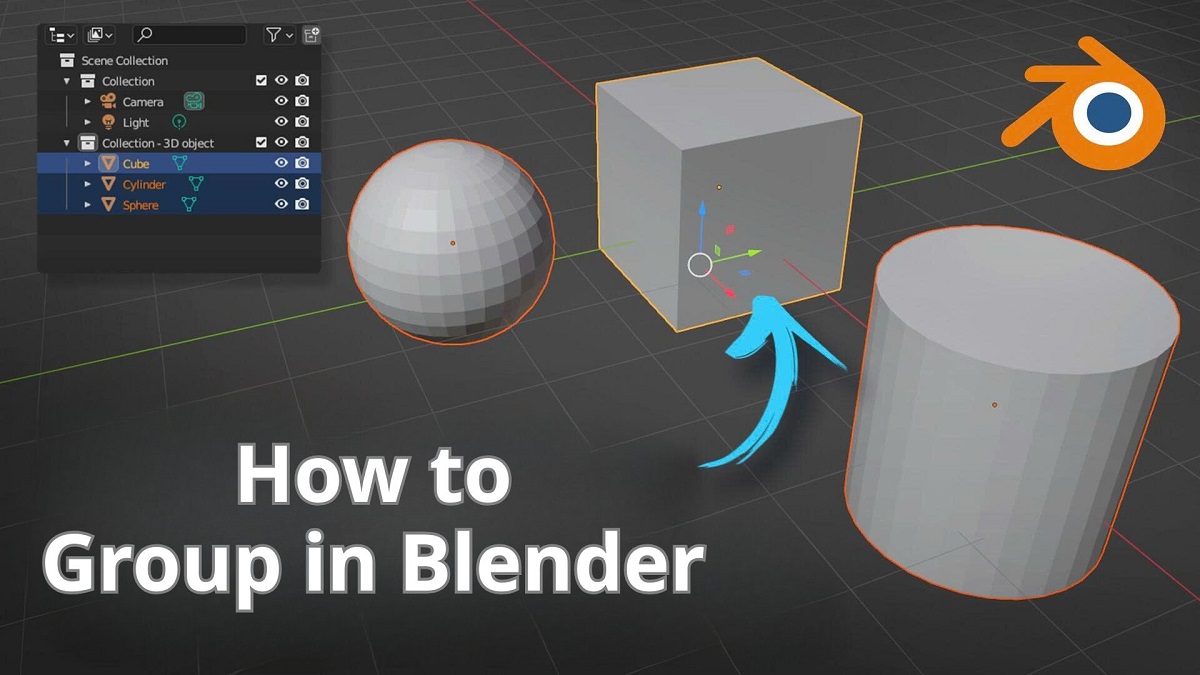 Group trong Blender là gì? Cách nhóm và quản lý đối tượng