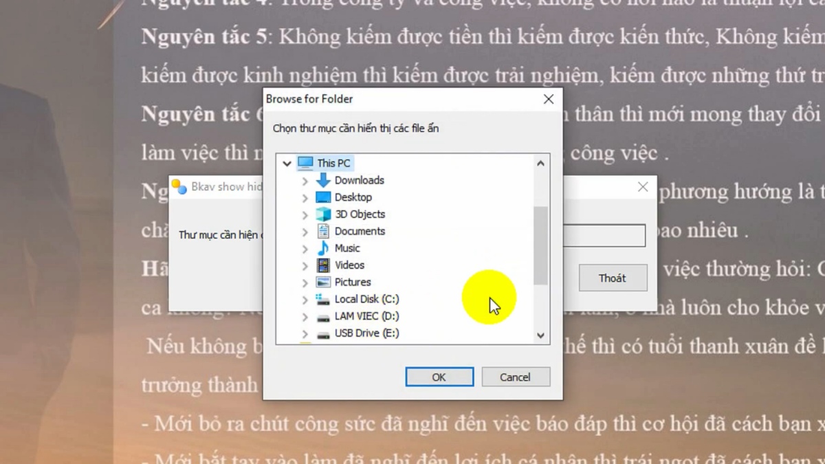 Cách hiện file ẩn Win 10 cách 2 bước 2