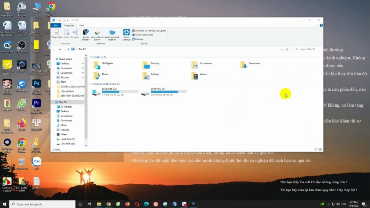 Cách hiện file ẩn Win 10 cách 3 bước 1