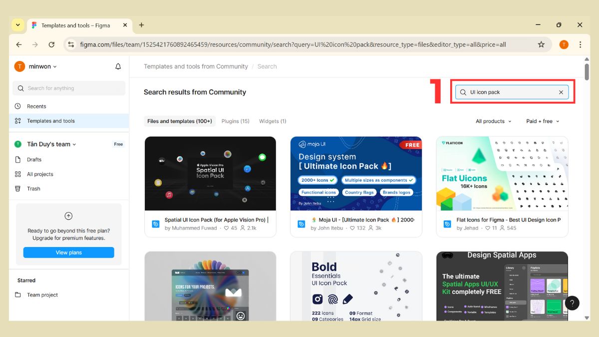 Hướng dẫn chi tiết cách lấy icon từ Figma Community bước