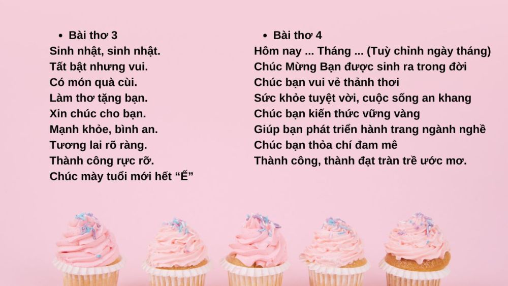 Những lời chúc sinh nhật đơn giản mà hay bằng thơ 2