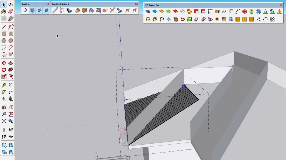 Cài đặt và sử dụng plugin vẽ mái ngói trong SketchUp bước 4