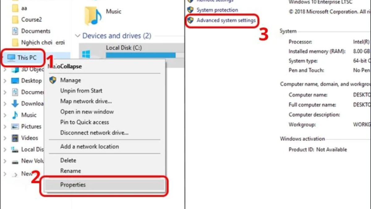 Cách set RAM ảo Win 10 bước 1