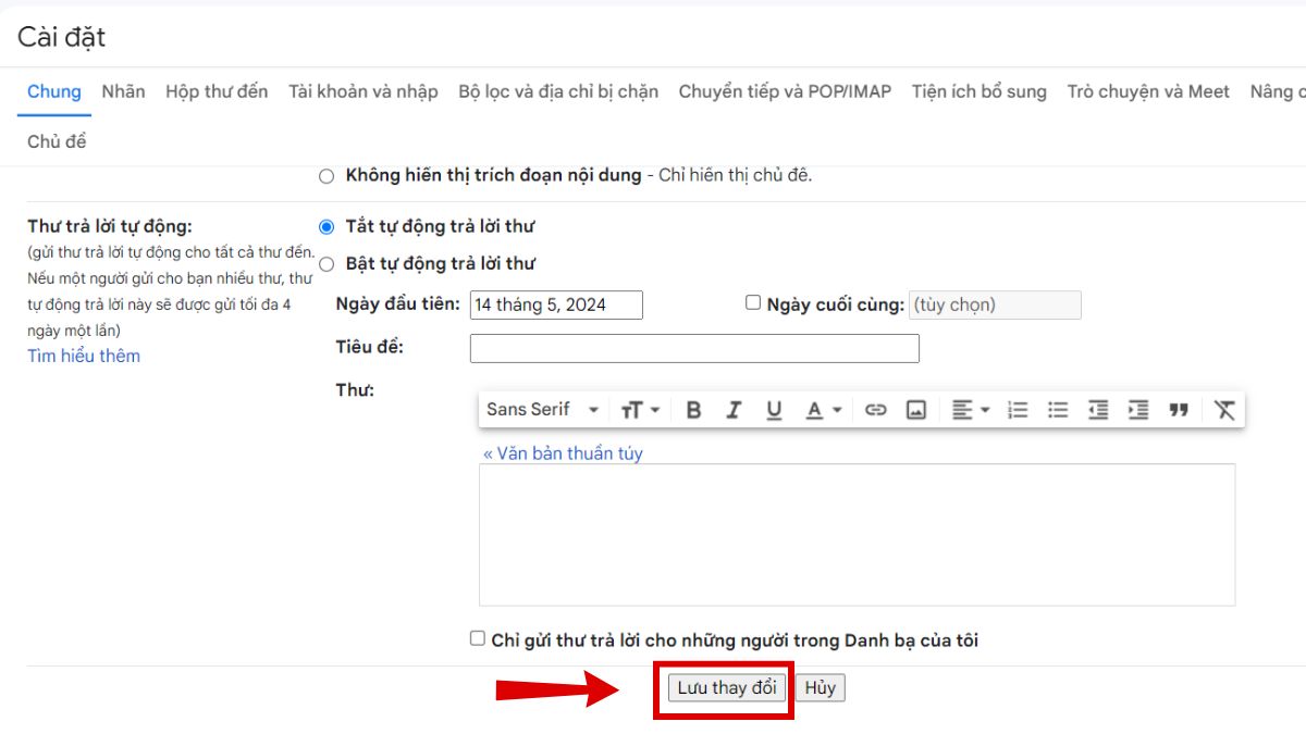 Tạo chữ ký Gmail và bước xoá 2