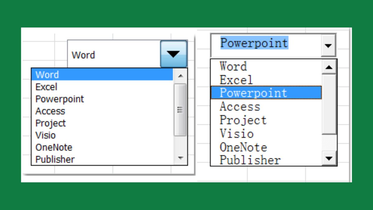 Tạo ComboBox trong Excel là gì