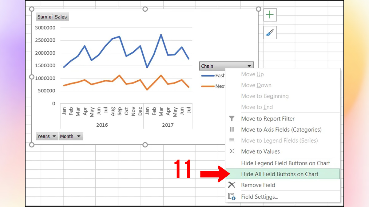 Cách tạo Dashboard trong Excel bước 5