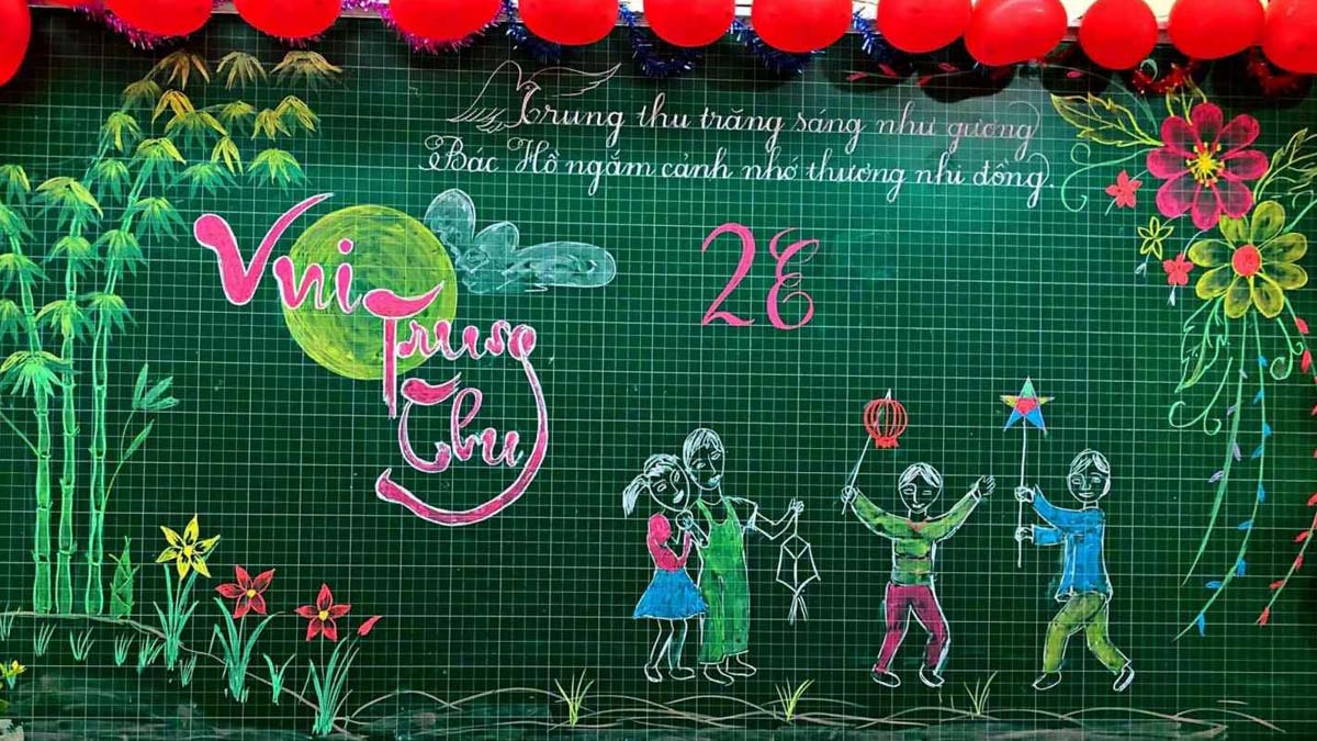 Mẫu trang trí bảng Tết Trung thu 25