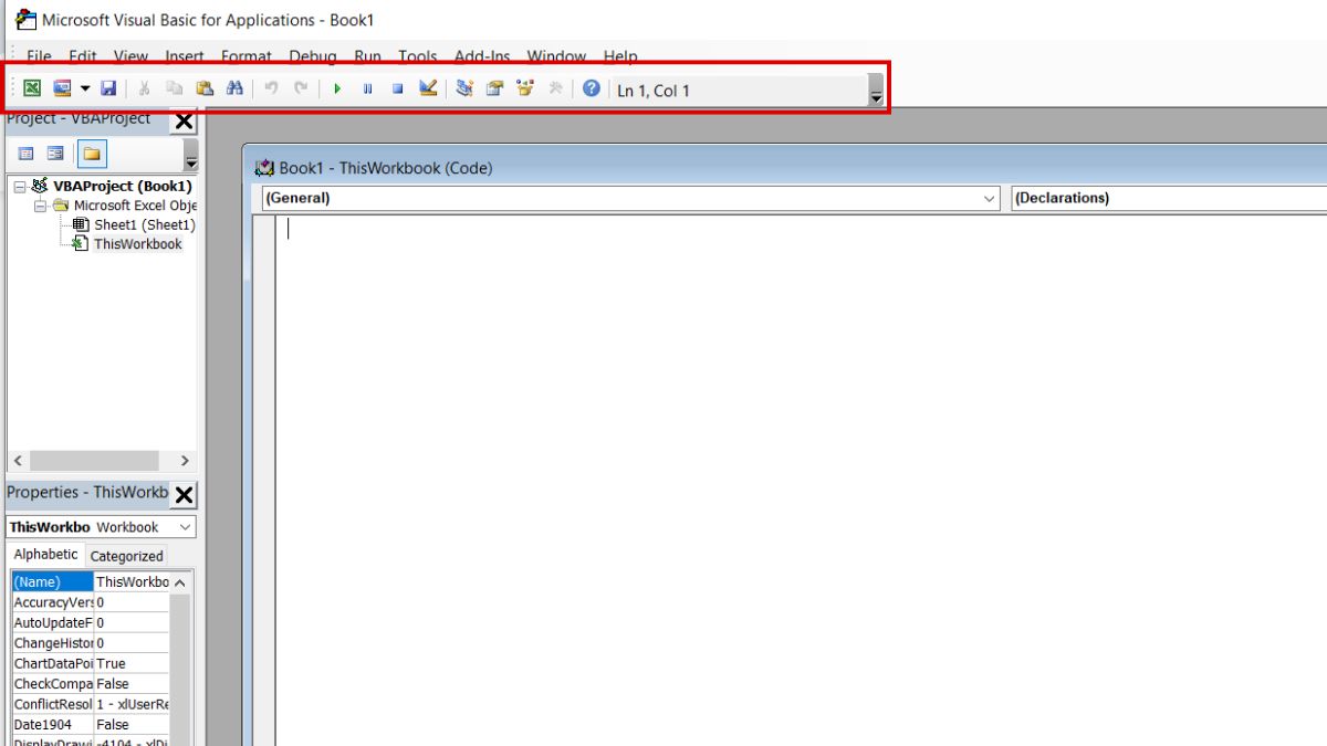 Thành phần 2 của VBA Excel là gì
