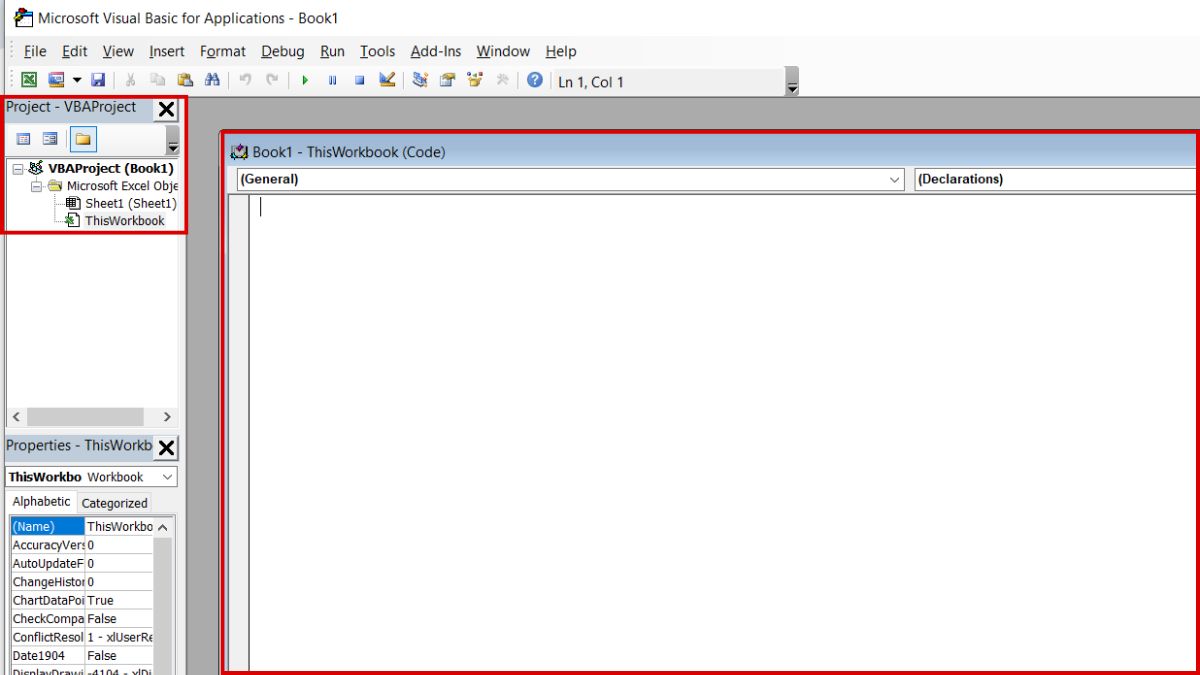 Thành phần 3 của VBA Excel là gì