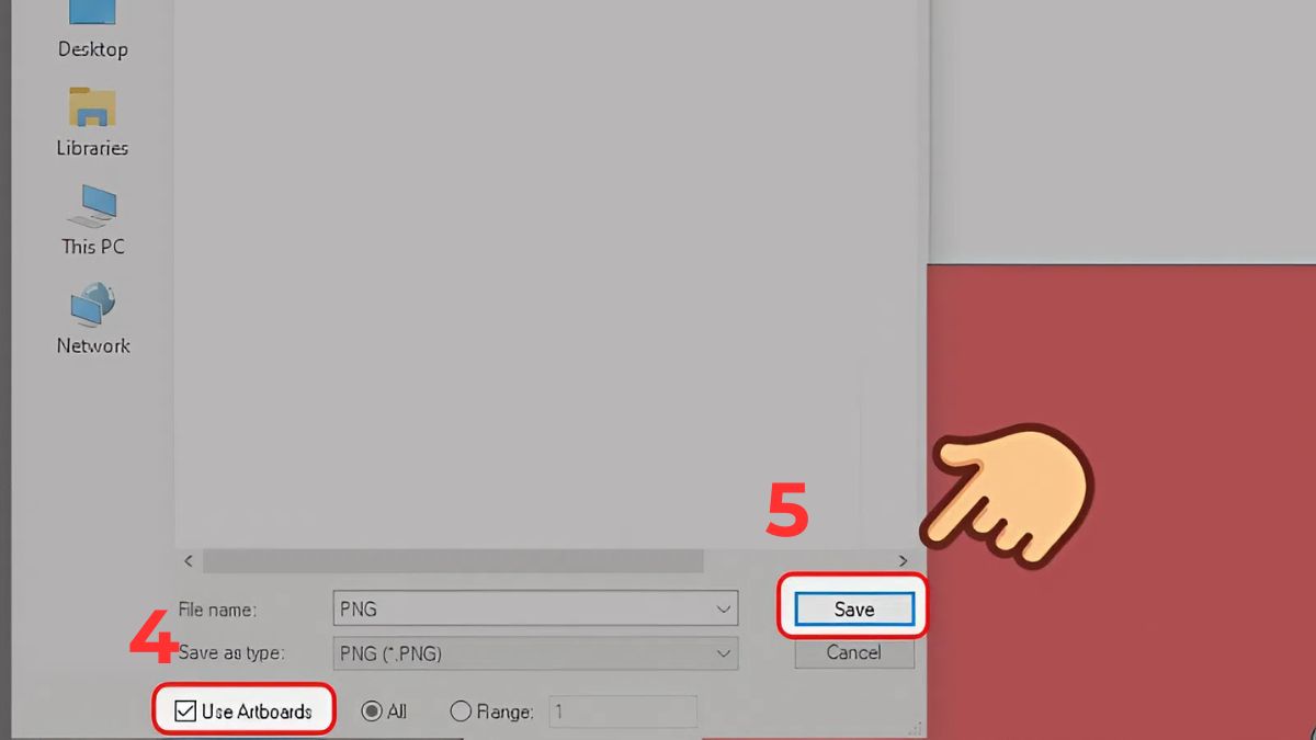 Xóa nền trong Illustrator và xuất file bước 3