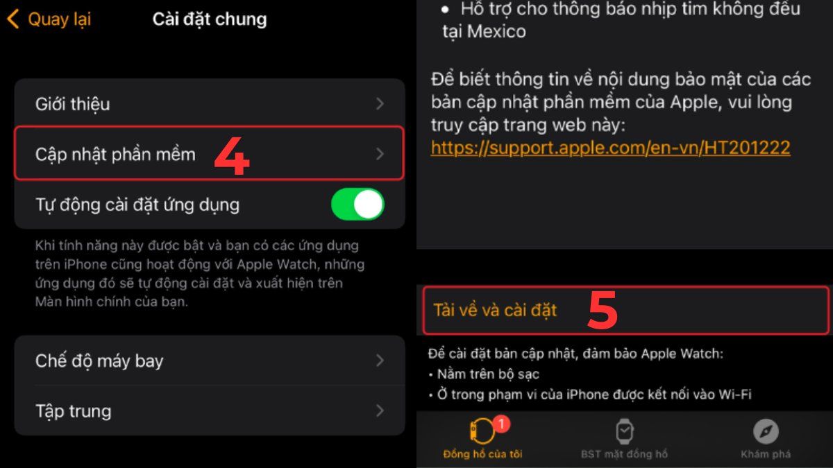 Cách sửa lỗi Apple Watch bị lỗi màn hình cập nhật hệ điều hành bước 4