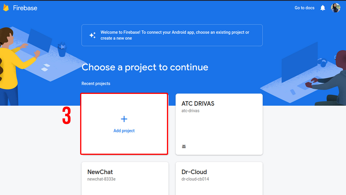 Cách tạo tài khoản Firebase Studio bước 3