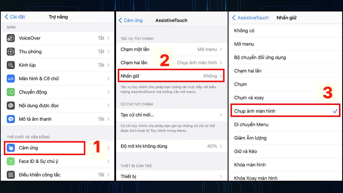 Hướng dẫn tuỳ chỉnh bật thay đổi tác vụ menu điều khiển nút home ảo trên iPhone 11