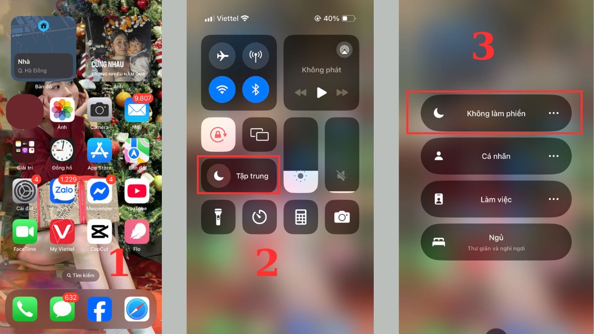 Cách bật/tắt biểu tượng mặt trăng khuyết trên iPhone