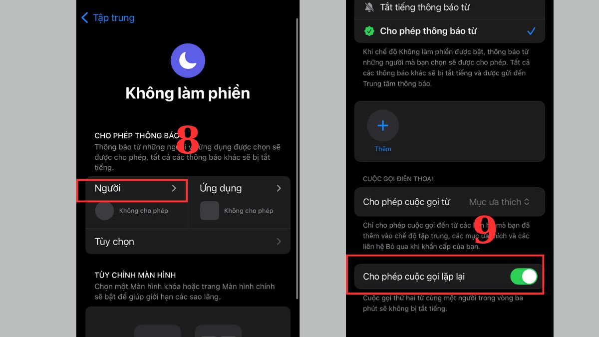 Cách thay đổi cài đặt tính năng mặt trăng khuyết trên iPhone có ý nghĩa gì bước 3