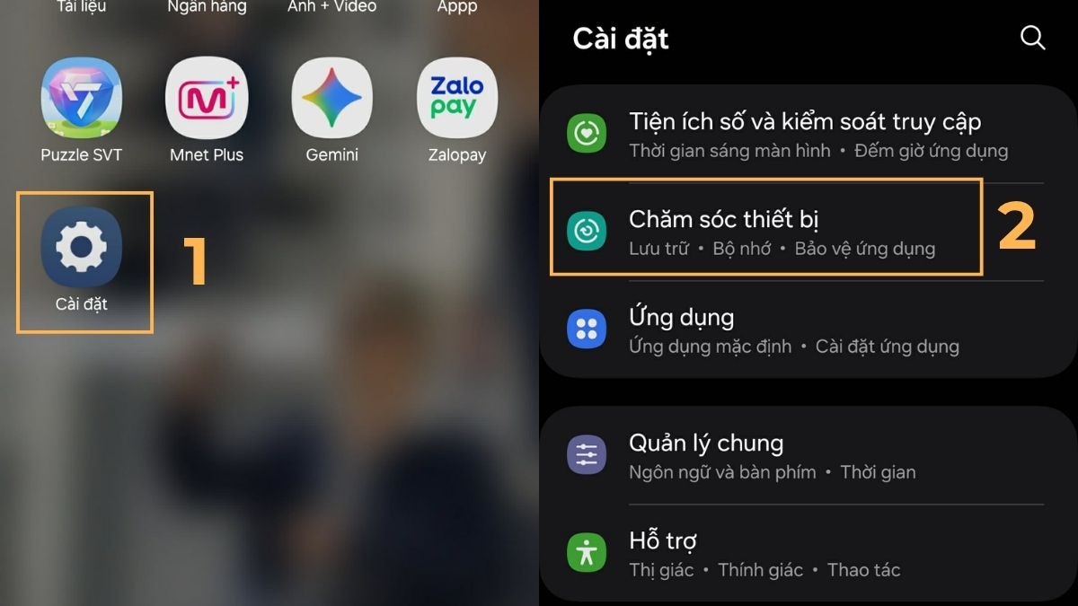 Cách kiểm tra bộ nhớ khả dụng trên điện thoại android là gì bước 1