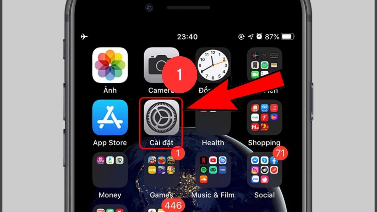 Cách bật chế độ rung khi im lặng trên iPhone bước 1