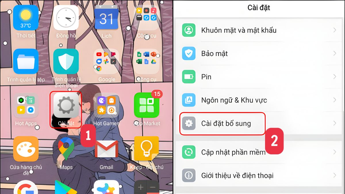 Cách cài đặt bàn phím tiếng Việt có dấu trên OPPO với Laban Key bước 1