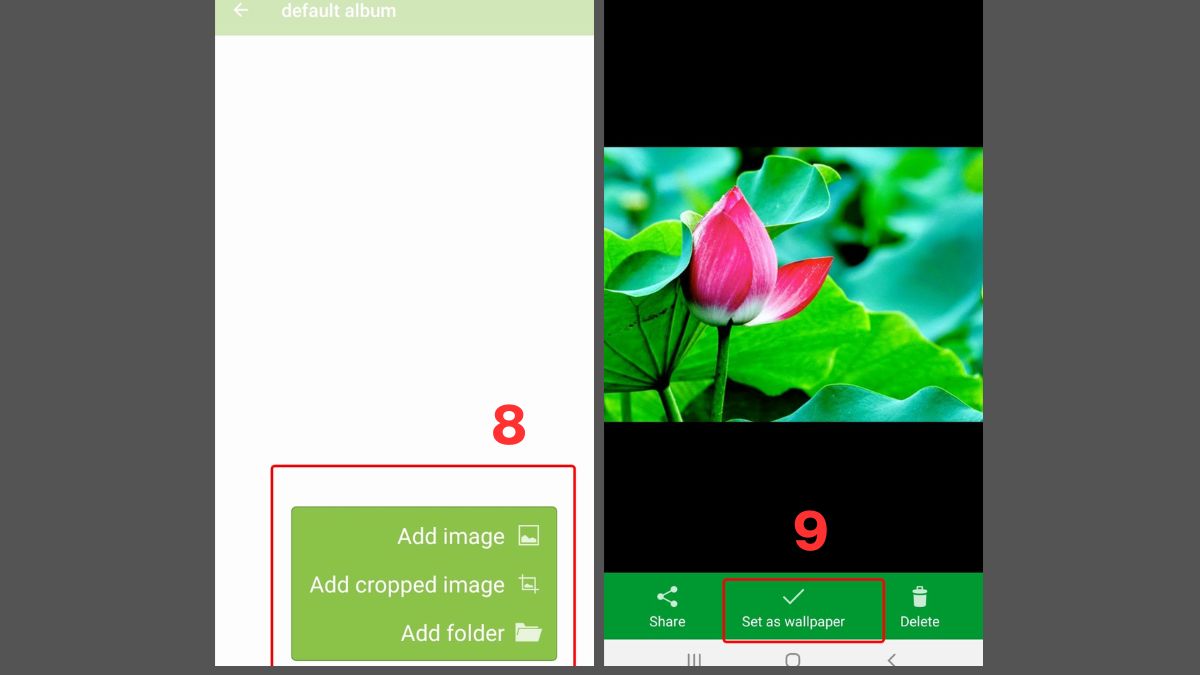Cách thay đổi hình nền điện thoại trên Android bước 4