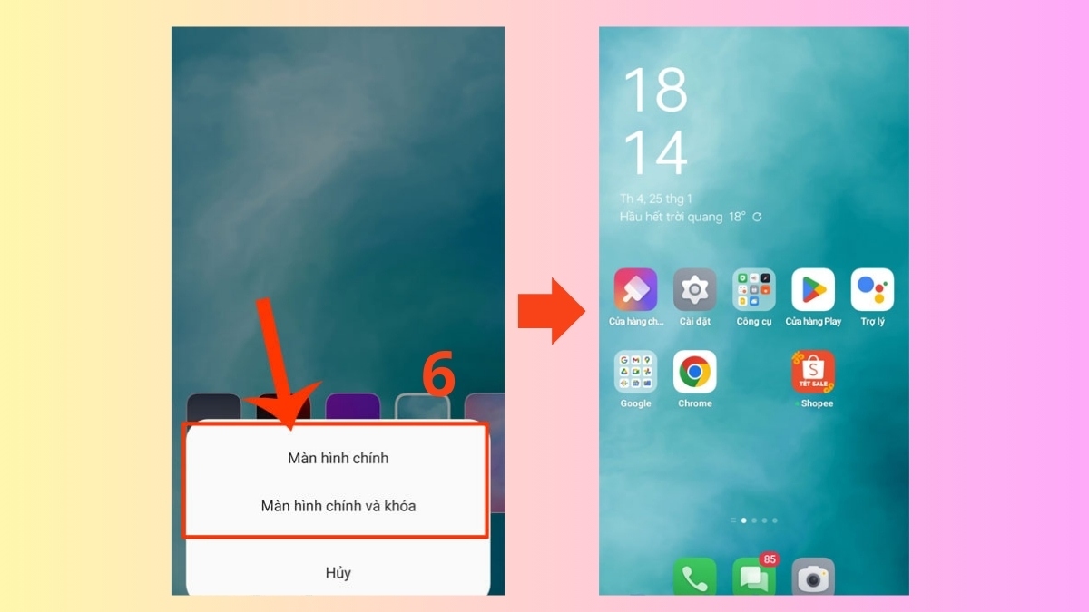 Cách cài hình nền động OPPO trong cài đặt bước 3
