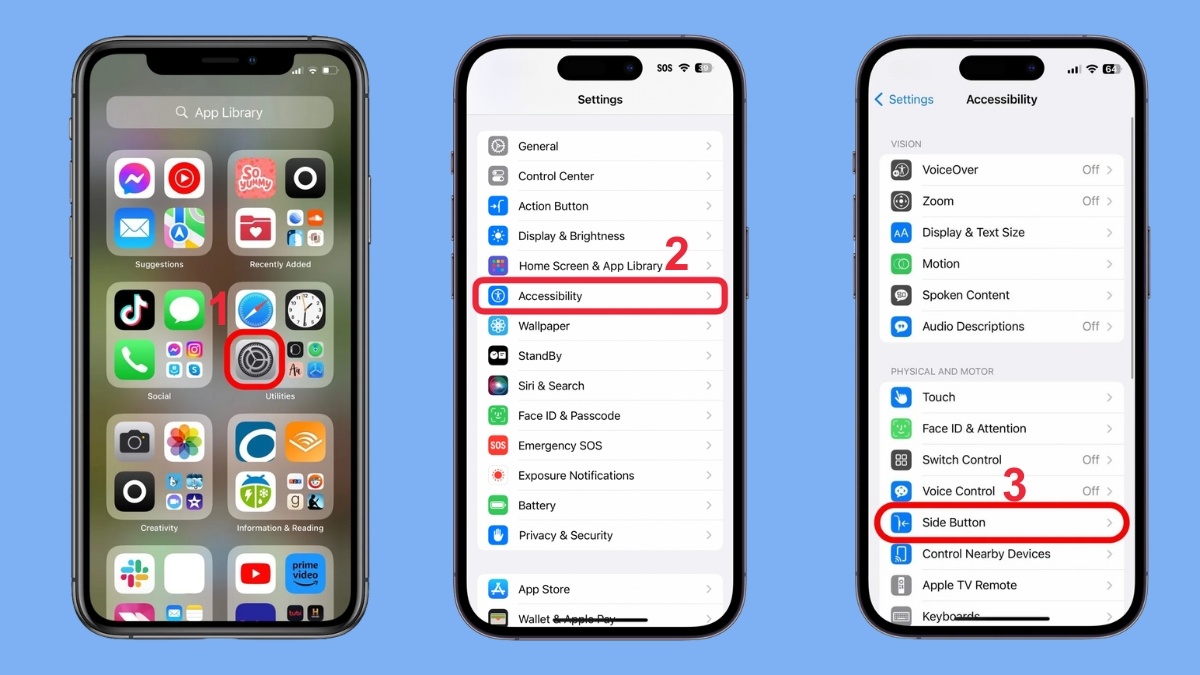 Cách cài đặt sử dụng phím tắt trợ năng iPhone điều chỉnh tốc độ bước 1