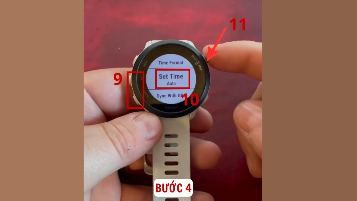 Cách chỉnh giờ đồng hồ Garmin bằng GPS bước 4