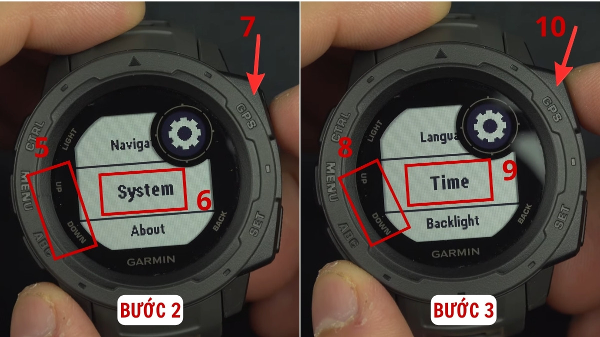 Cách chỉnh giờ đồng hồ Garmin trên đồng hồ bước 2