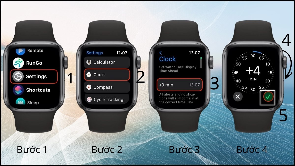 Cách chỉnh giờ trên đồng hồ Apple Watch