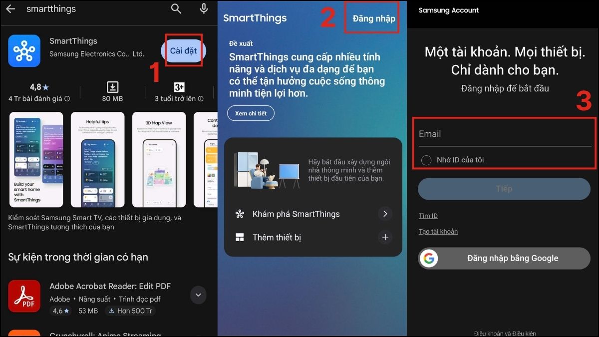 Cách chỉnh loa soundbar Samsung bằng điện thoại bước 1