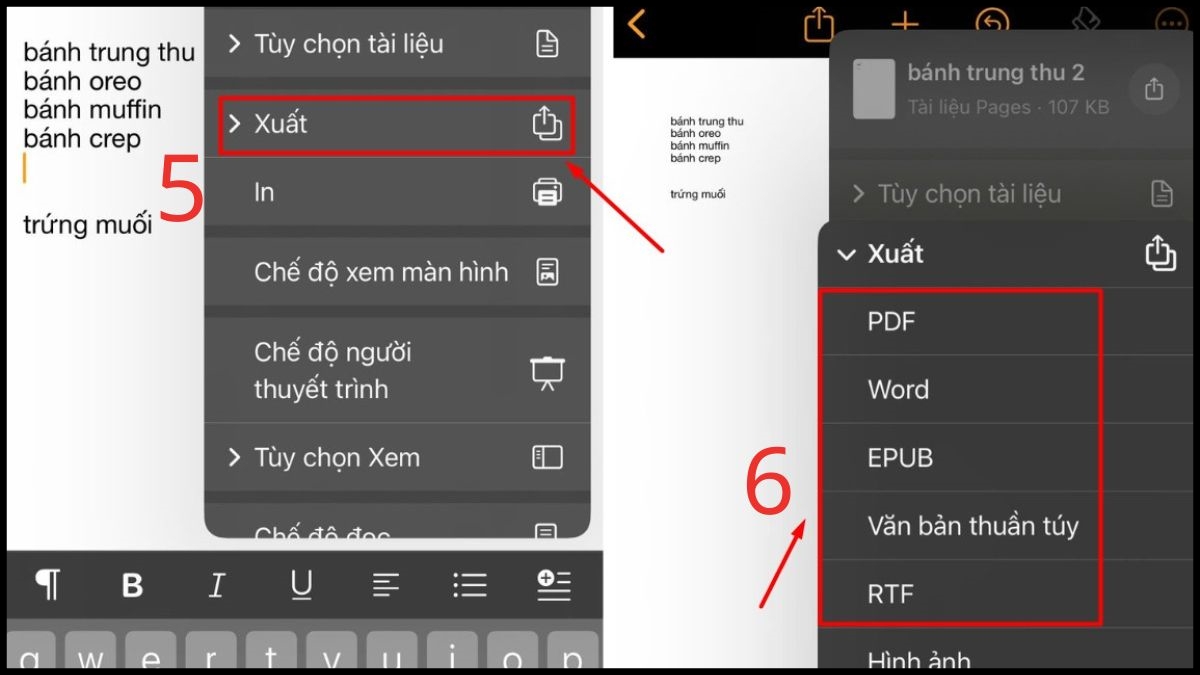 Cách chỉnh sửa văn bản trên iPhone bằng Pages bước 3